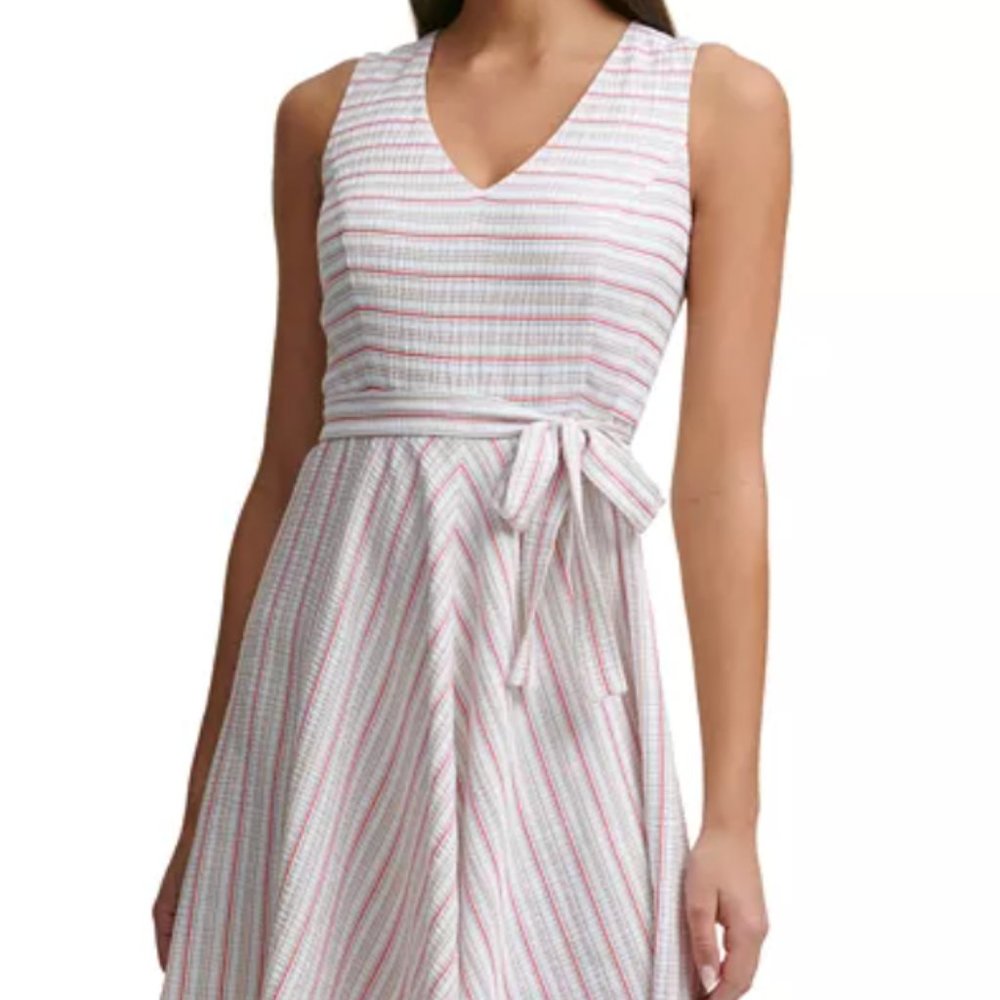 Tommy HIlfiger Seersucker A-Line Dress Size 18